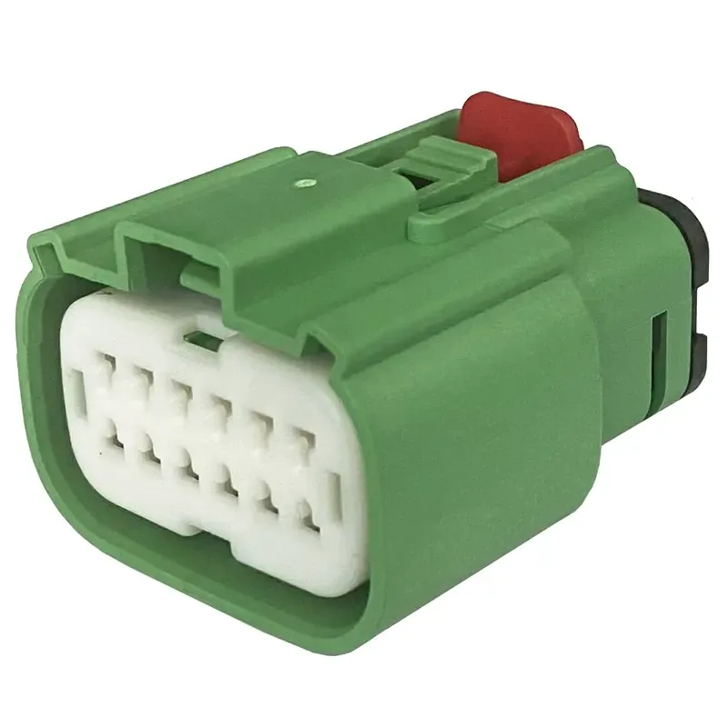 12Pin Female Green Car Aftermarket Stereo Audio Connector 33472-1204 