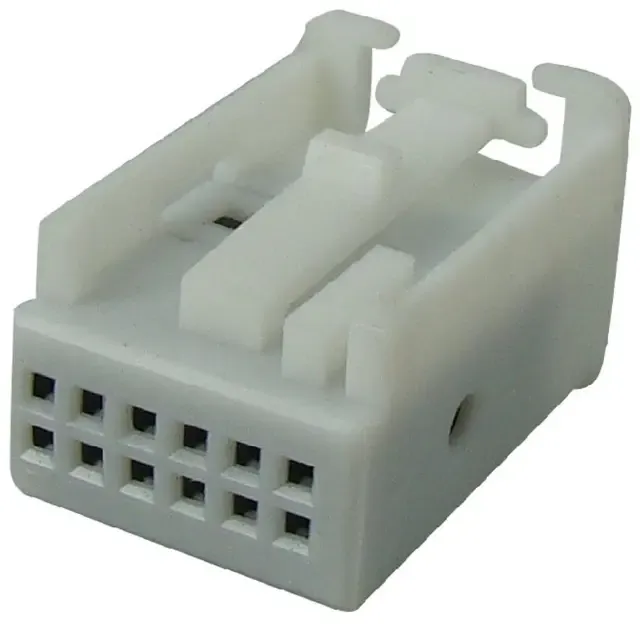 12 Way White Quadlock Cover Automotive Electric Plug Backshell Cable Clamp 1-1355524-3 