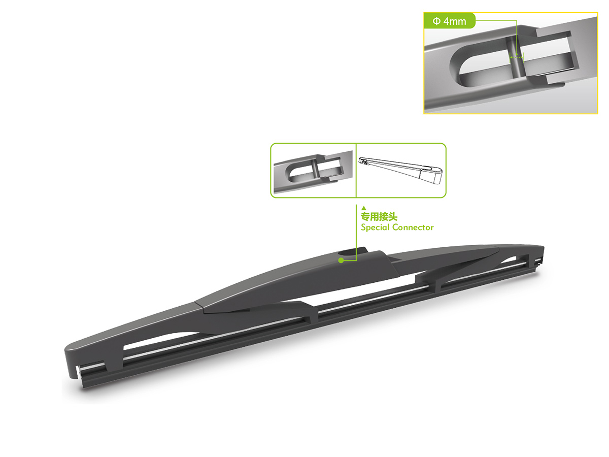 WHS-X1 Plastic Bone Rear Window Wipers