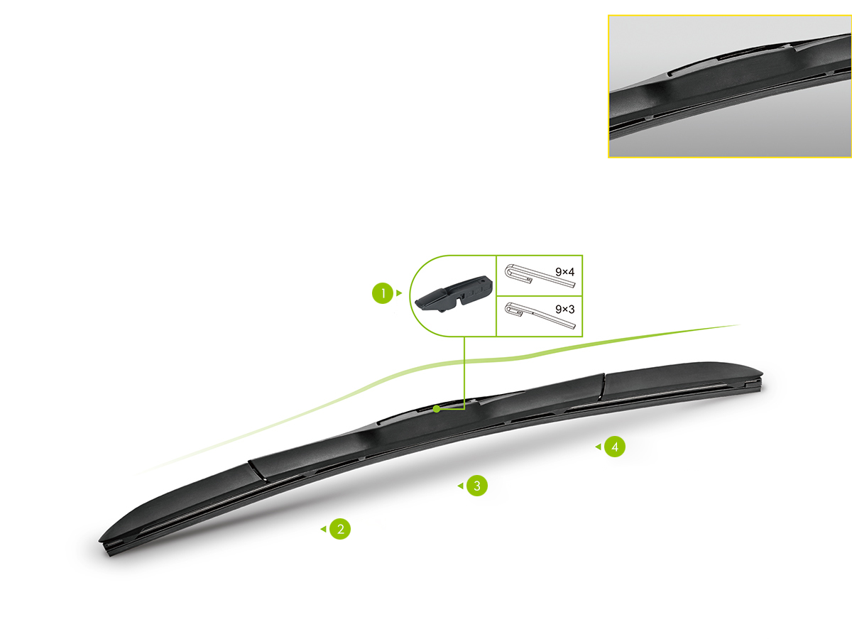 703S Three-Section Universal Wipers