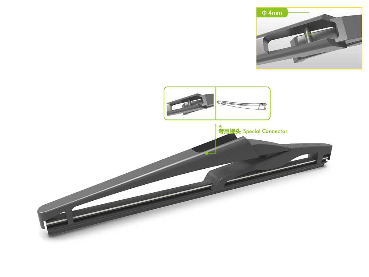WHS-X6 Plastic Bone Rear Window Wipers