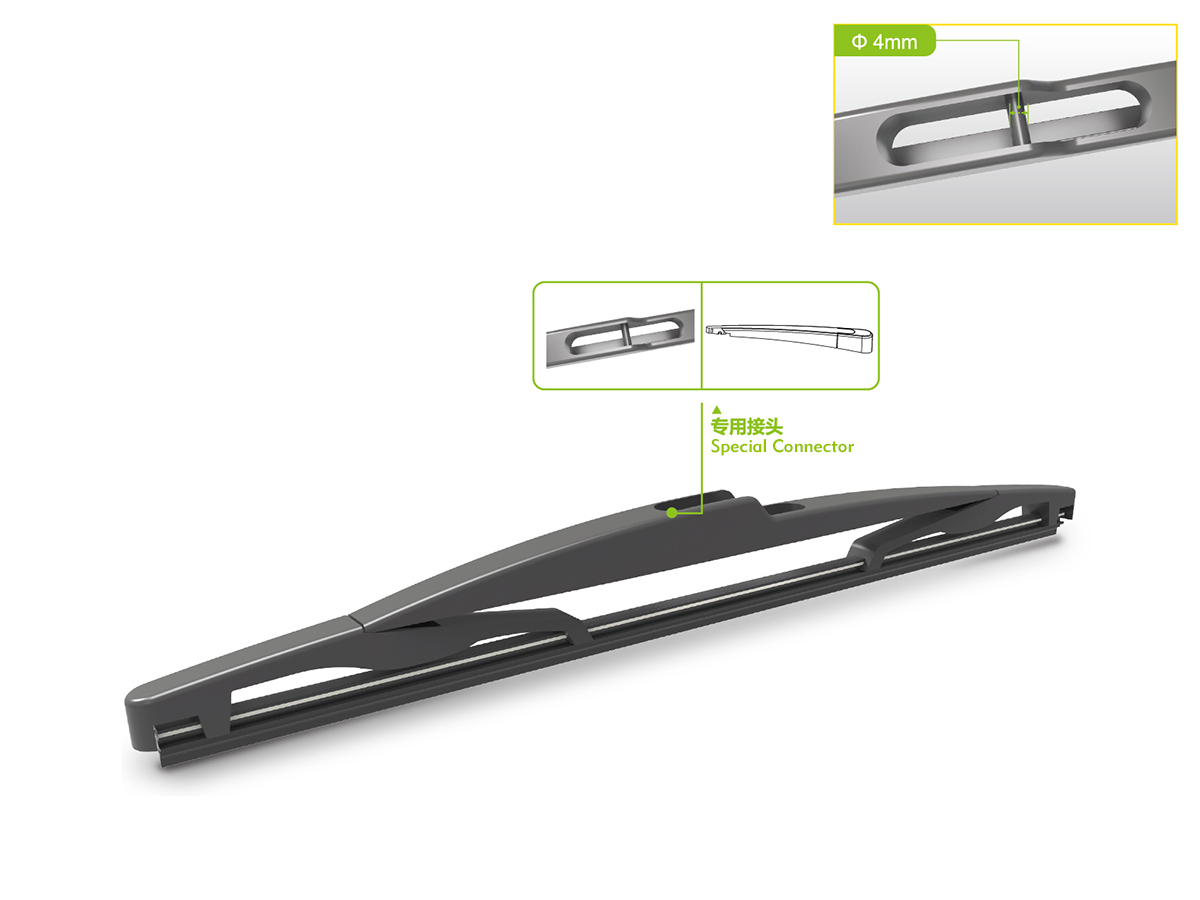 WHS-X4 Plastic Bone Rear Window Wipers