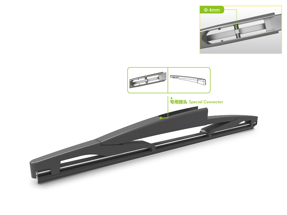 WHS-R Plastic Bone Rear Window Wipers