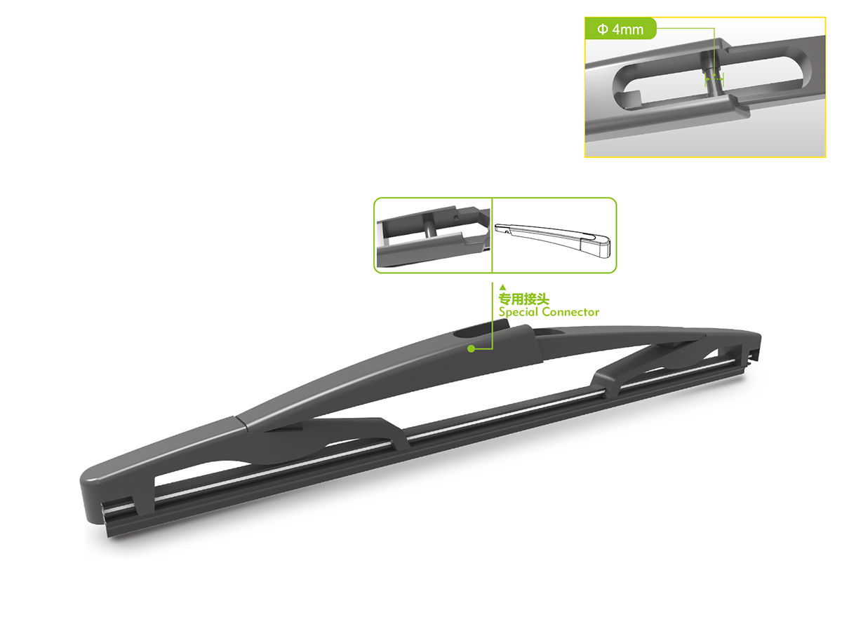WHS-X8 Plastic Bone Rear Window Wipers