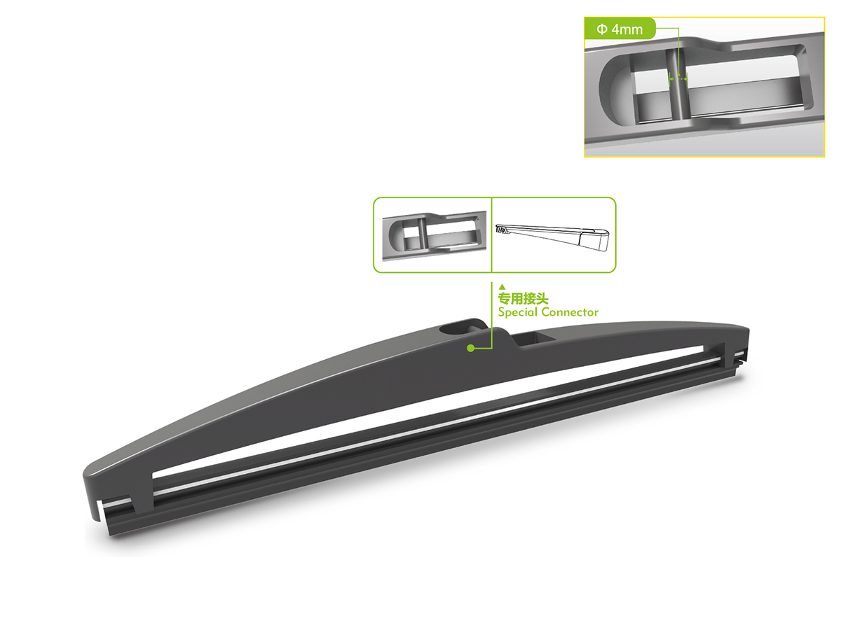 WHS-X7 Plastic Bone Rear Window Wipers