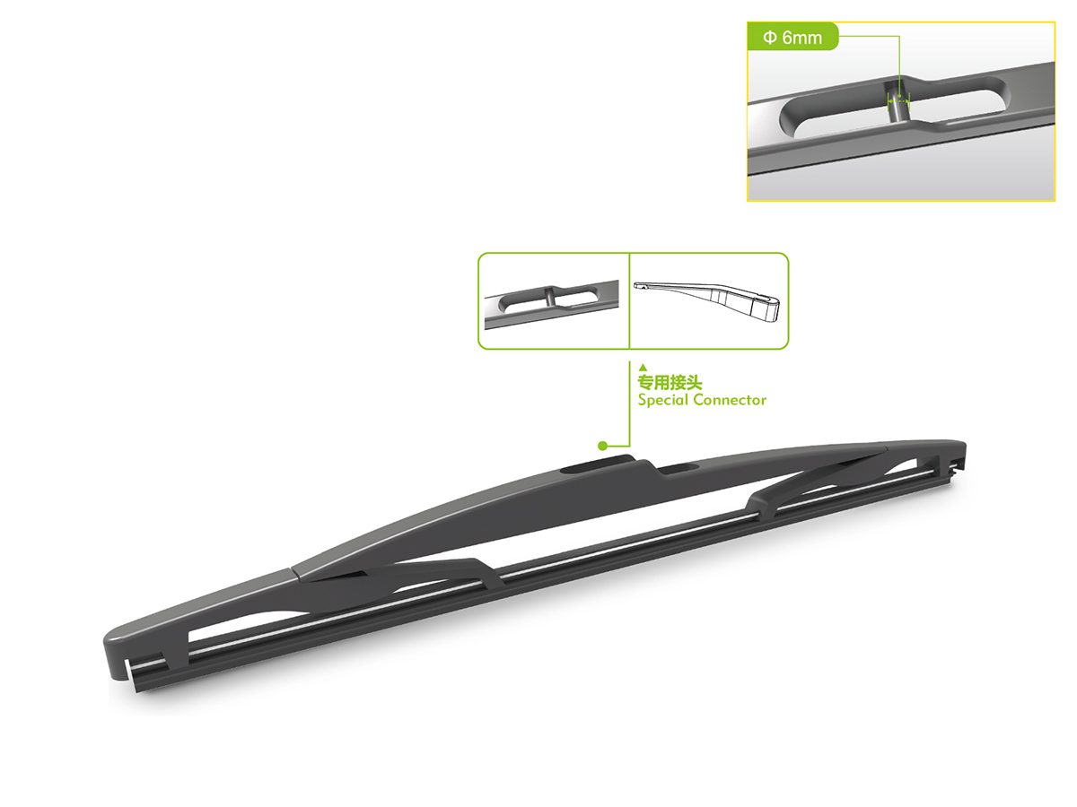 WHS-X9 Plastic Bone Rear Window Wiper