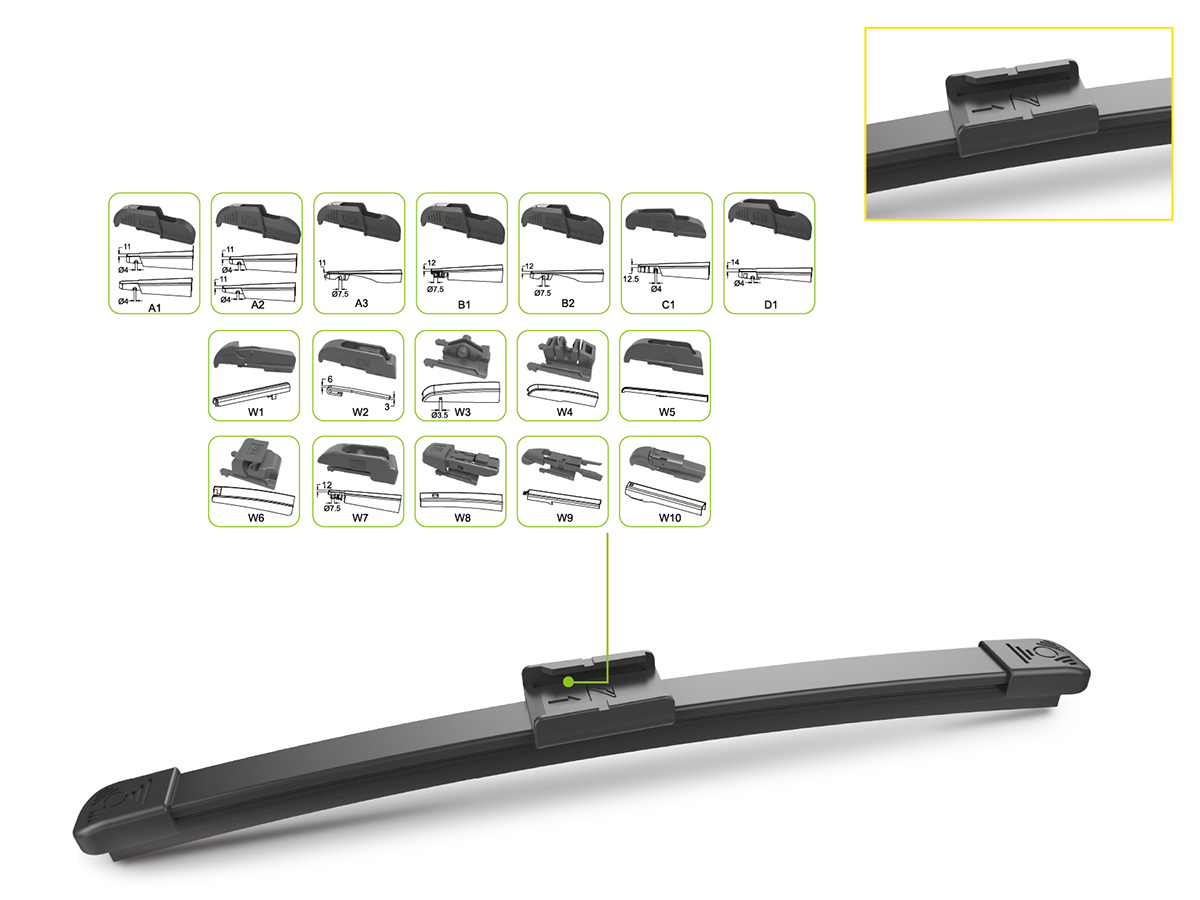 Premium QH32 Multi-functional Rear Window Wipers for SUVs and Hatchbacks