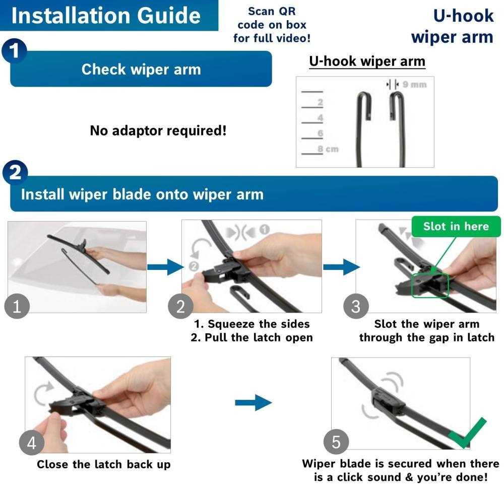 Installation of car wiper blades