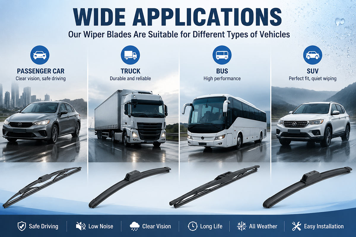 OEM windshield wiper blades for different vehicles