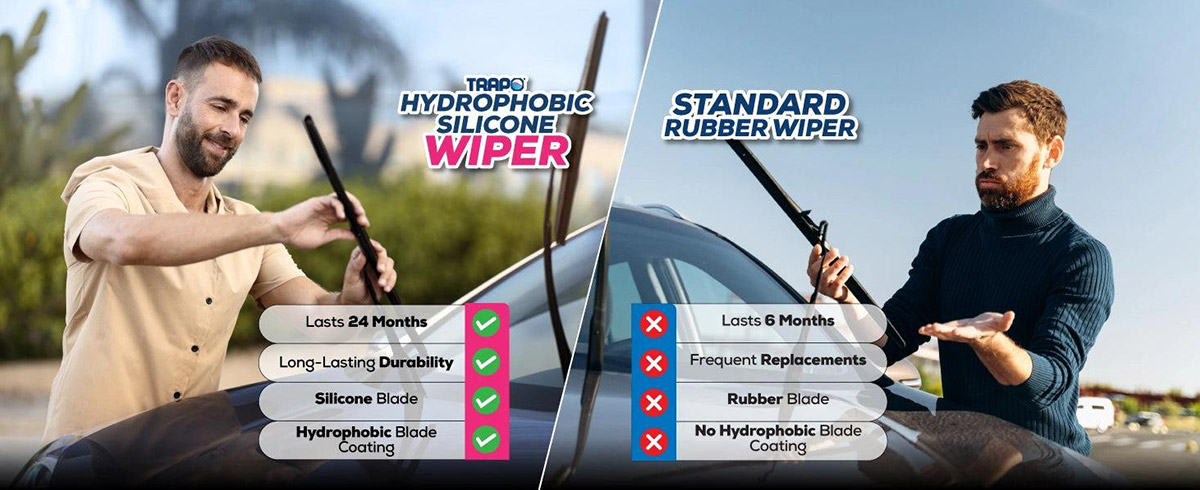 Silicone vs rubber windshield wiper blades comparison for durability and performance