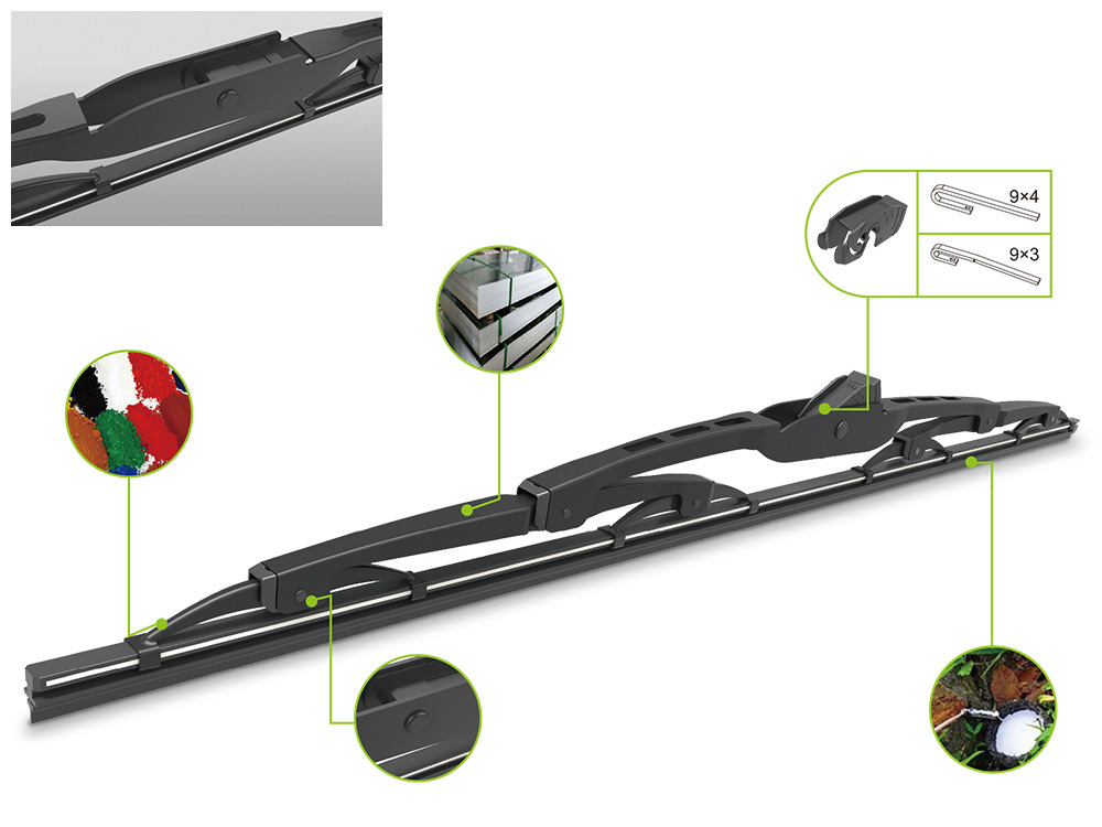 Metal Frame Wiper Blade – Reliable Conventional Windshield Wiper Solution for Vehicles
