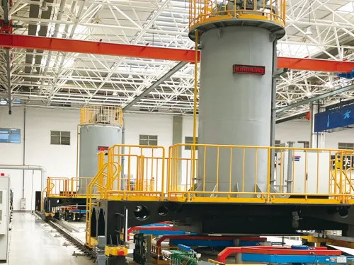 Digital Mobile Insulation Cover Controlled Atmosphere Pit Furnace Production Line