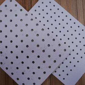 Acoustic Perforated Fireproof Gypsum Board Ceiling Grid for Hotel Hospital Mall with Seamless Connection