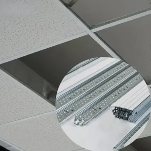 WLX Modern Design Ceiling Grid Components False Suspended Flat Ceiling T-Grid Frame with Main Tee Cross Tee Galvanized Steel