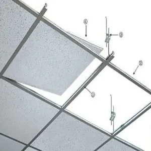 WLX Ceiling Tile Manufactory Direct Fire-proof Mineral Fiber Office Building Ceiling Heat Insulation Acoustic Panel Ceiling