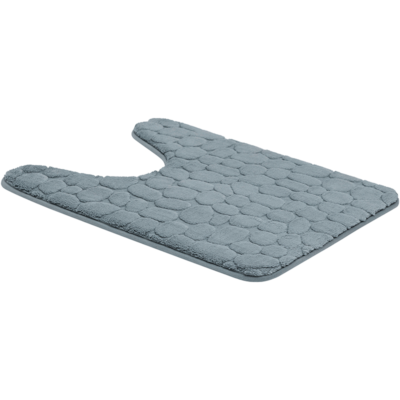 2534 Cobblestone-textured Memory Foam Bath Mats (3 Pieces Set)