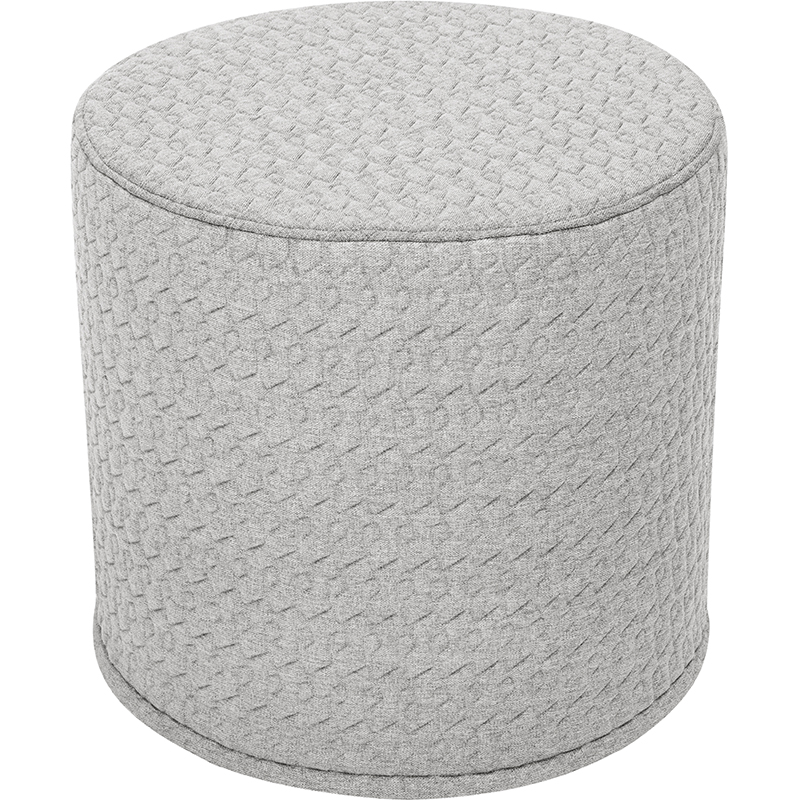 2540-2 Memory Foam Round Ottoman Bench - Embossed Modern Series