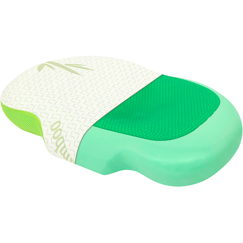 2509-2 Green Tea Neck Support Memory Foam Pillow with Cooling Gel Pad