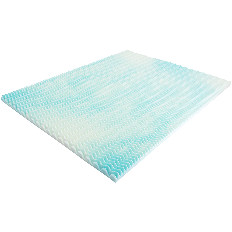 2501 Cloudy Gel Memory Foam Mattress Topper with Sea Wave Channels