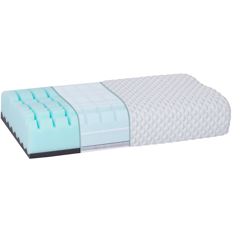 2610 Adjustable Ventilated Contour Pillow with Cool Ice-silk Cover