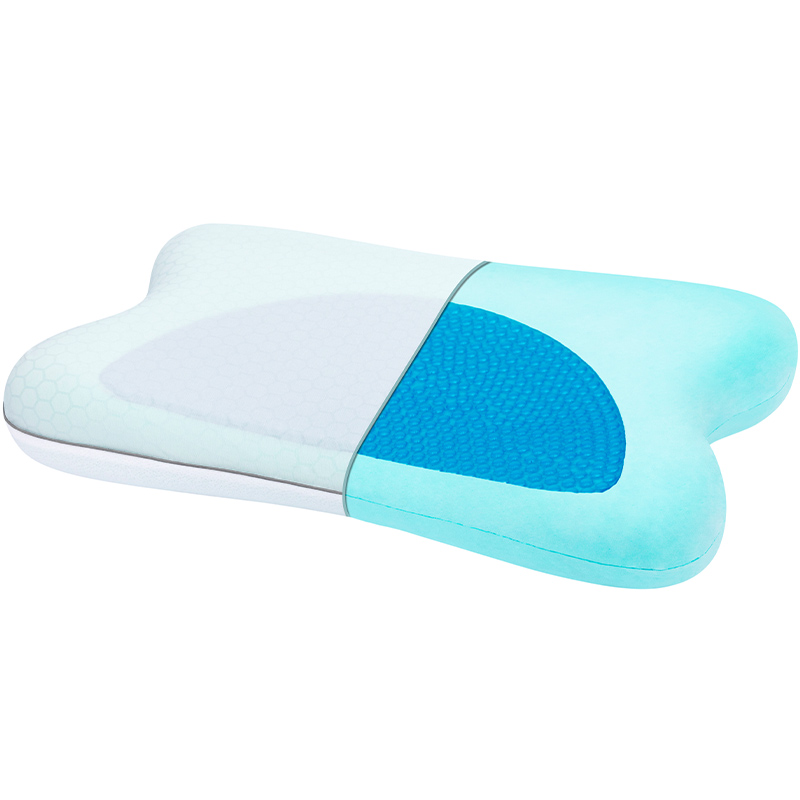 2606-2 Ergonomic Memory Foam Relieving Pillow with Cool Gel Pad