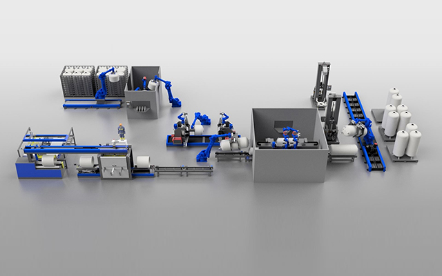Gas tank robot production line