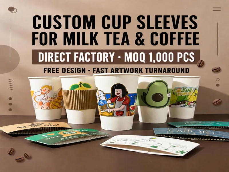 Custom Printed Cup Sleeves for Coffee and Tea