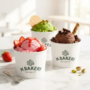 Custom Logo Ice Cream Paper Cups