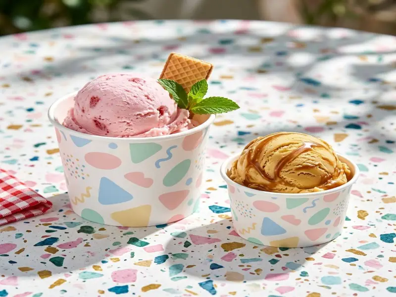Colorful Printed Ice Cream Paper Cups