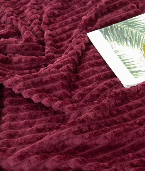 Jacquard flannel cut groove pattern