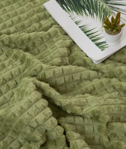 Jacquard flannel with grooves