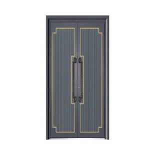 Carved aluminum door