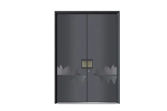 Carved aluminum door