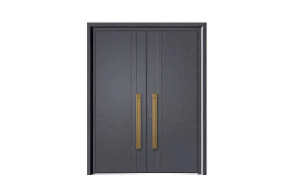 Carved aluminum door