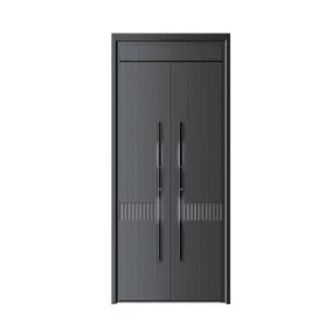 Carved aluminum door