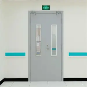 Steel double-leaf fire door 