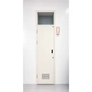Steel bathroom door 