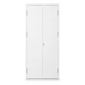 Double-open fireproof door for tube well