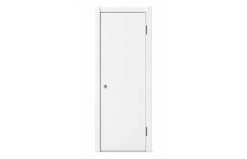 Single-leaf fire door for tube well