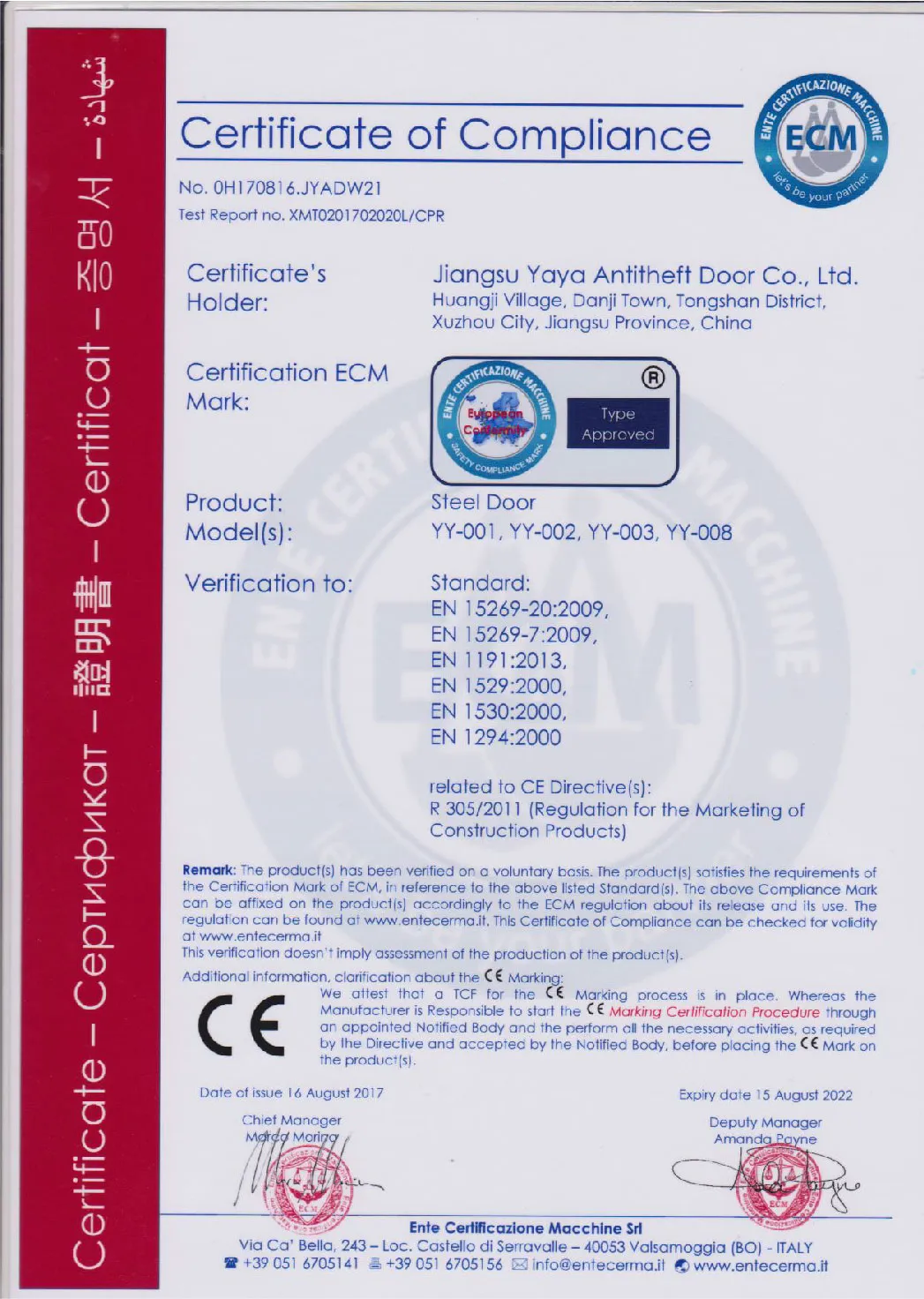 CE Certification