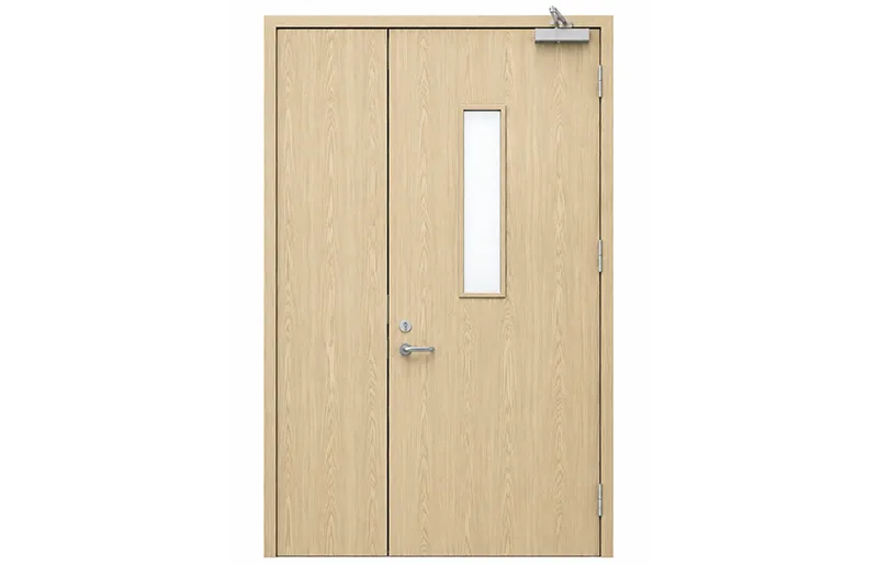Wooden fireproof door set