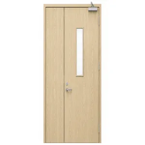 Wooden fireproof door set
