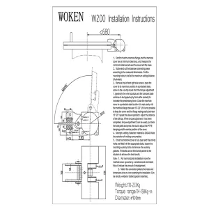 Tank cover damping hinge W200