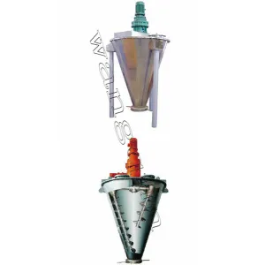 Twin-screw conical mixer