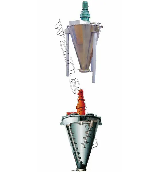 Twin-screw conical mixer