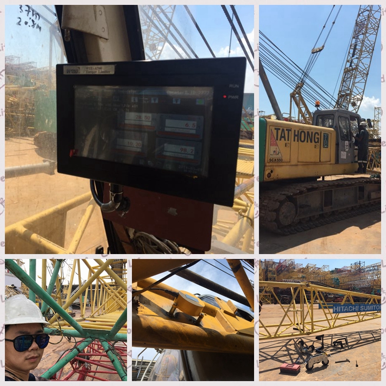 80t lattice crawler crane safe load indicator system for Tathong heavy equipment hydraulic crawler crane 