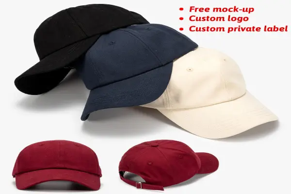 2026 Custom 6 Panel Unstructured High Quality Embroidery Hat Custom Fitted Baseball Cap Embroidered Dad Hat With Brand Woven Tag