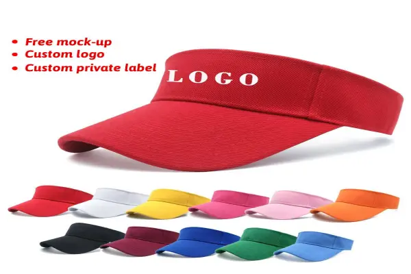 Wholesale Design Sun Sports Cycling Cotton Plain Top Empty Hat Outdoor Tennis Golf Adjustable Sun Visors Cap