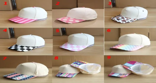 Canvas Cotton A Frame baseball cap with custom pattern