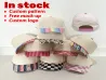 Custom Printed Cow Pink Polka Dot Striped Two Tone Blank Snapback Hat 100% Cotton 5 Panel Trucker Hat Baseball Cap for Women